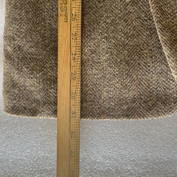 Vintage Stafford Tweed Blazer Jacket Sport Coat Mens 42R Wool Herringbone Brown - Picture 7 of 10